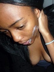 Nubie black teen after sudden facial